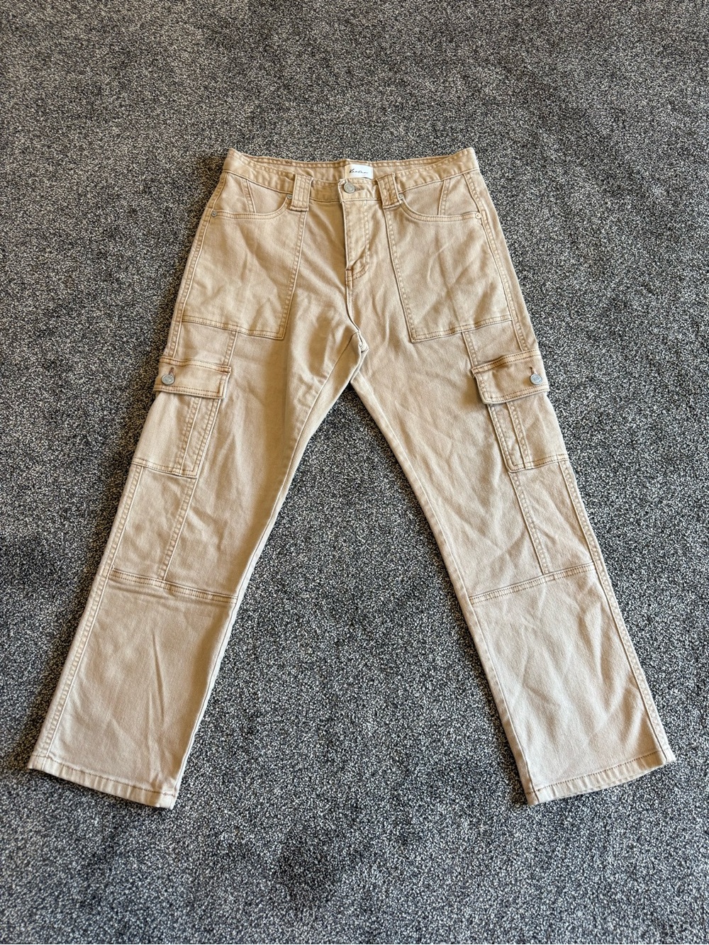 KanCan Beige Straight-Leg Pants
